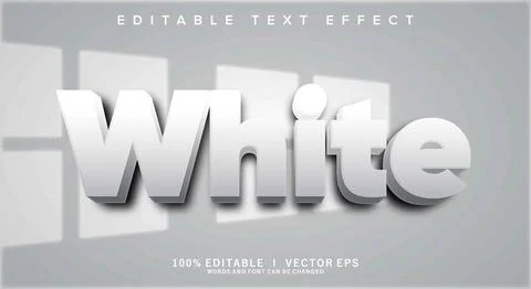 White vector text effect with modern style design Stock Illustration