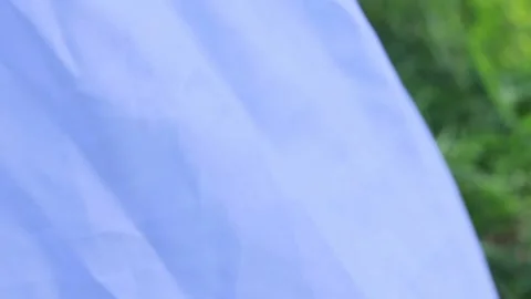 White Veil and Grassland Stock Footage 333322189