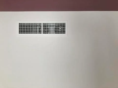 White ventilation filter front view inside a hotel Stock Photos