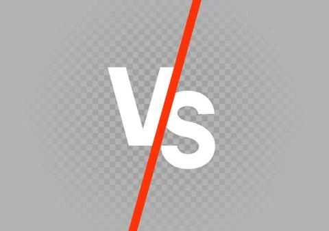 White versus VS letters Stock Illustration