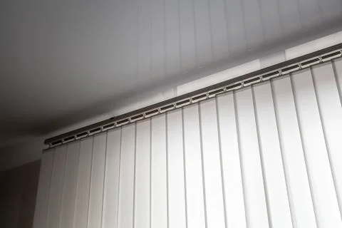 White vertical blinds Stock Photos