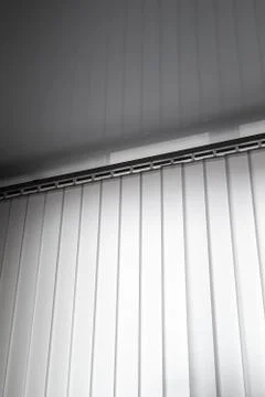 White vertical blinds Stock Photos