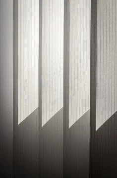 White vertical blinds Stock Photos