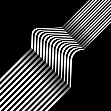 White vertical stripes isolated on black background Stock Illustration