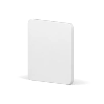White vertical wall slim rectangular isometric block geometric figure desig.. 스톡 일러스트