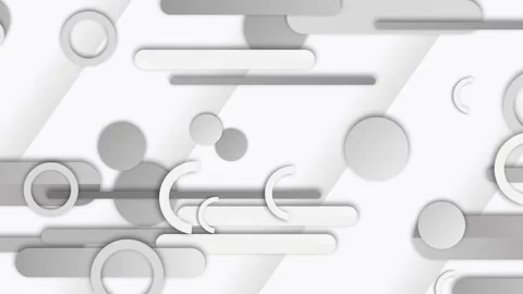 White video animation, abstract background frame with large circles  Stock Footage 247494393