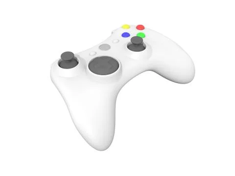White video game controller on white Stock Photos