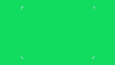 White view finder animation video on green screen 2d animated viewfinder Video stock 299536966