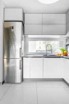 White villa kitchen idea Stock Photos