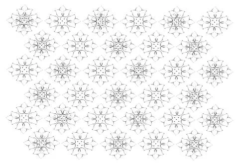 White Vintage Wallpaper with Flower Pattern Background Stock Illustration