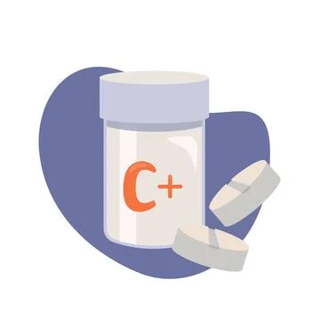 White Vit C Illustrazione stock