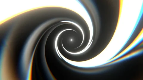 White Vivid Hypnotic Spiral Corridor Background VJ Loop l 4K Stock Footage 302560918