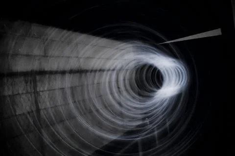 White Vortex Tunnel Foto stock