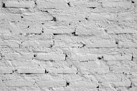 White wall from bricks for background. Stock Photos