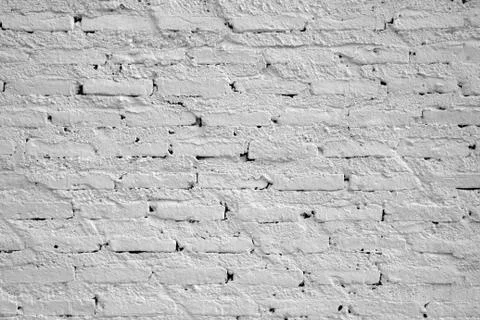 White wall from bricks for background. Stock Photos