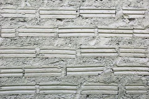 White wall from bricks for background. Stock Photos