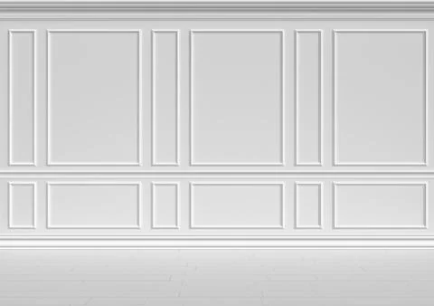 White wall classic style Stock Illustration