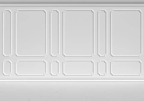White wall in classic style. Stock Illustration