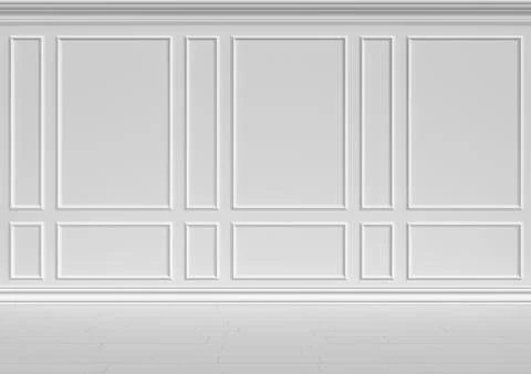 White wall in classic style Stock Illustration