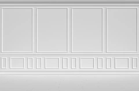 White wall in classic style. Stock Illustration
