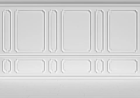 White wall in classic style Stock Illustration