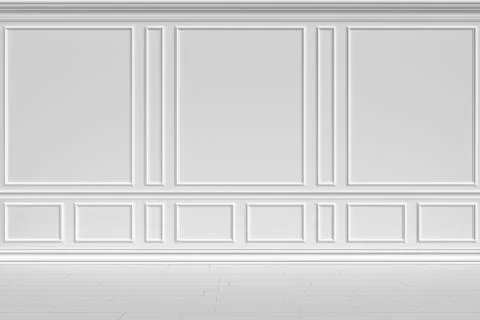 White wall in classic style Stock Illustration