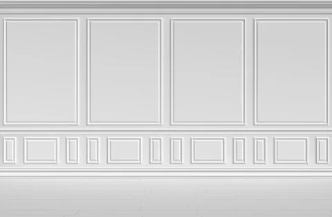 White wall in classic style Stock Illustration