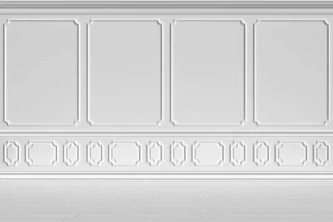White wall in classic style Stock Illustration