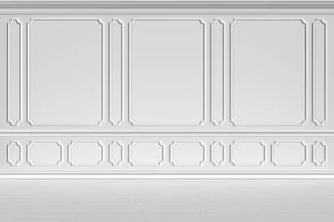 White wall in classic style Stock Illustration