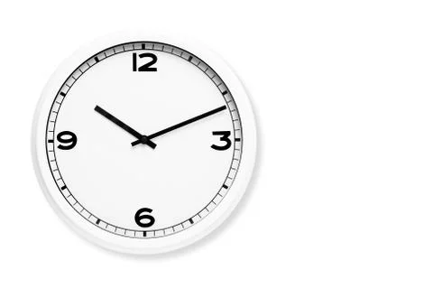 White wall clock Stock Photos