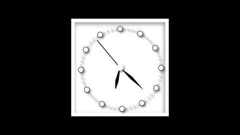 White wall clock on solid black background. A visual representation of how .. Stock Footage 309016007