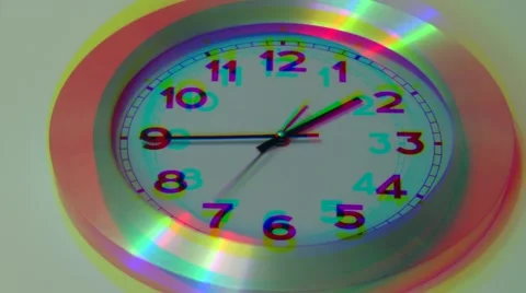 White Wall Clock - Time lapse Vision effect Stock Footage 41933270