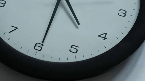 White wall clocks running Stock Footage 79893186