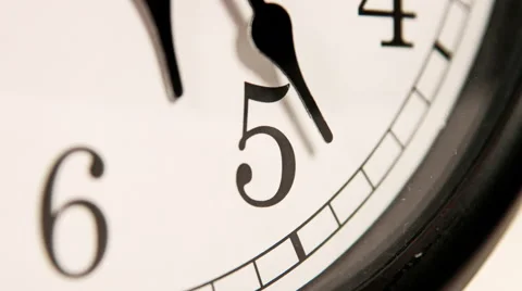 White wall clocks running. The movement of the clock hands. Video stock 60785290