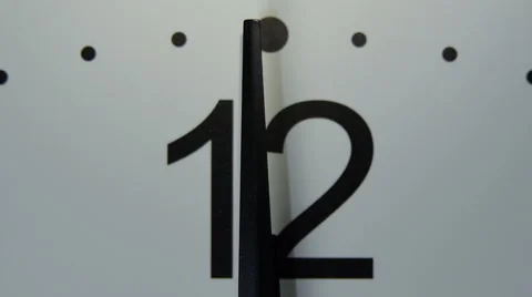 White wall clocks running. Quartz Stock Footage 43740654