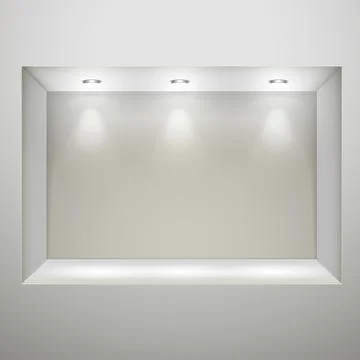 White wall with empty niche Stock Illustration