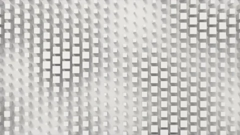 White Wall Of Kinetic Square Loops Video stock 145440206