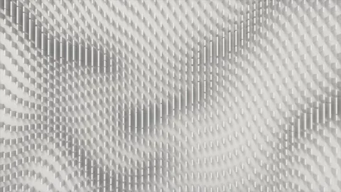 White Wall Of Kinetic Vertical Loops Video stock 145439226