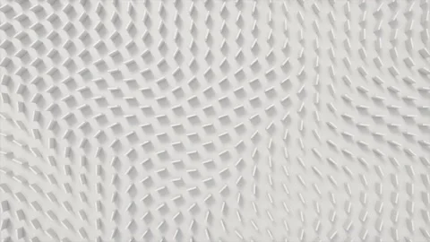 White Wall Of Kinetic Waves Loops Video stock 145439134
