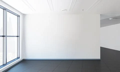White wall at office hall Stock Illustration