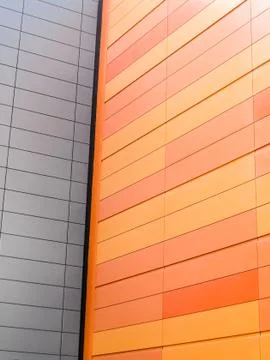 White wall with orange wall Stock Photos