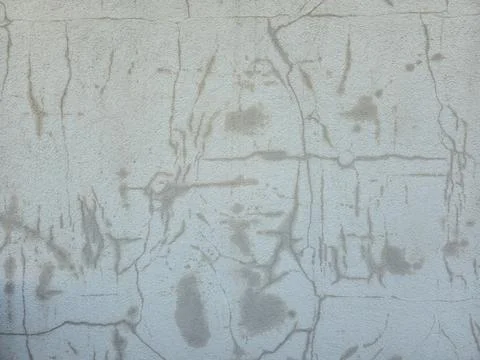 White wall plaster surface texture close up macro crack cracked detailed sc.. Stock Photos