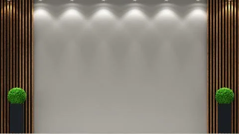 White wall of the reception and decor from the board Stock Illustration