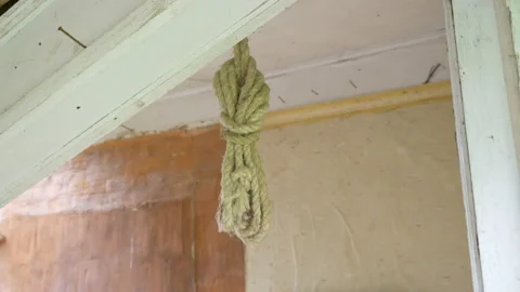 The white wall of the ruined house Stock Footage 137360941