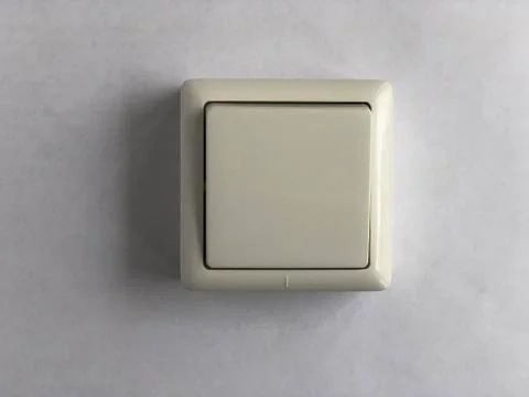 White wall switch Stock Photos