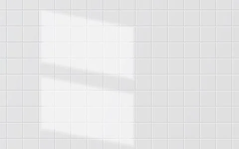 White wall tiles window sun shine light highlights on tiles Stock Illustration