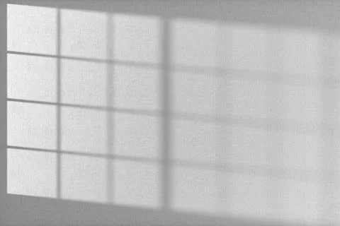 White wall with wallpaper with sunlight from window Stock Illustration