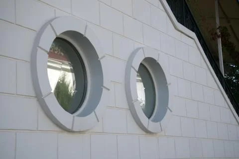 White wall with a window Stock Photos