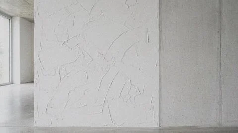 White wall with windows and texture. Fotos Stock
