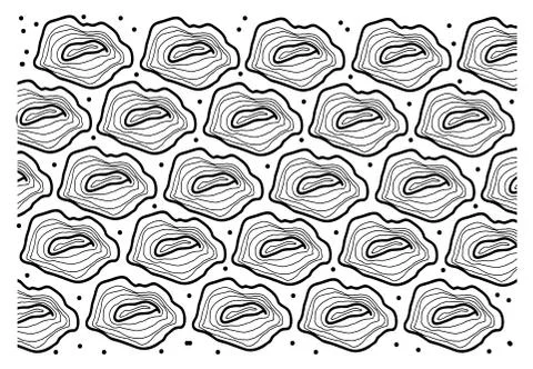 White Wallpaper with Black Tree Rings Background Stock Illustration